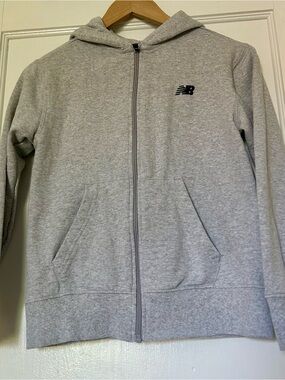 New Balance Gray Full-Zip Hoodie (kids)